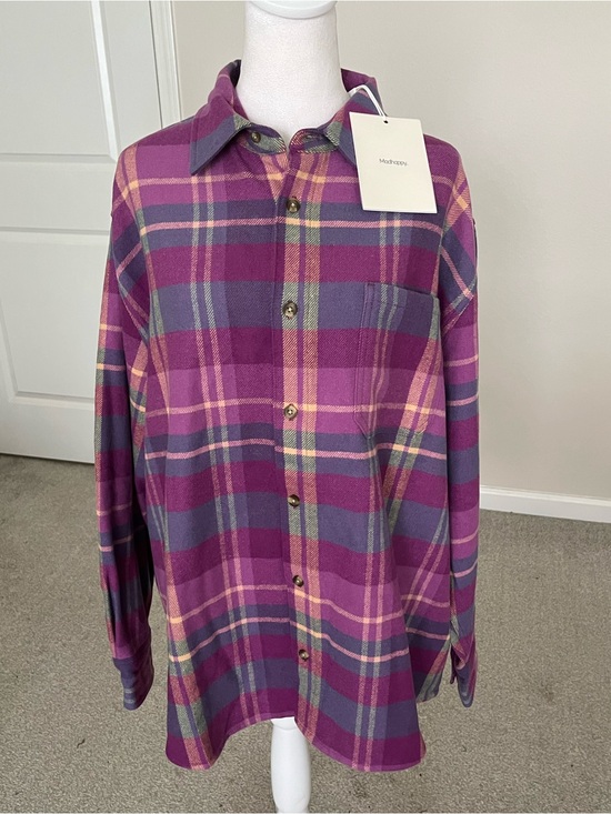 Madhappy Tops - NWT Madhappy Wool Purple Plaid Buttondown Shirt Size Large (May Fit Up To XXL)